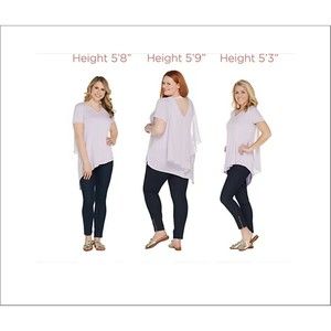 1XL Rose Lisa Rinna Collection V-Neck Top Chiffon Back Detail NWOT Pink